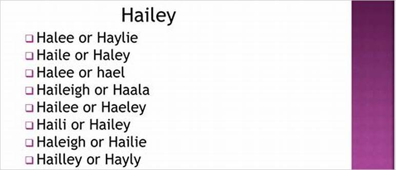 Ways to spell hailey